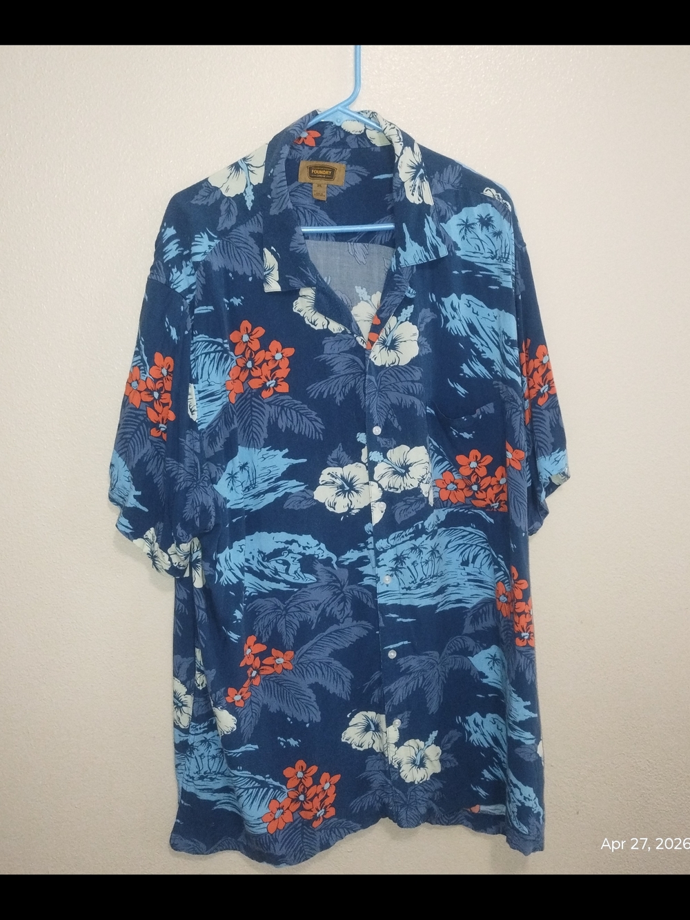 The Foundry Supply Co. Floral Hawaiian Button-Up Shirt 2XL